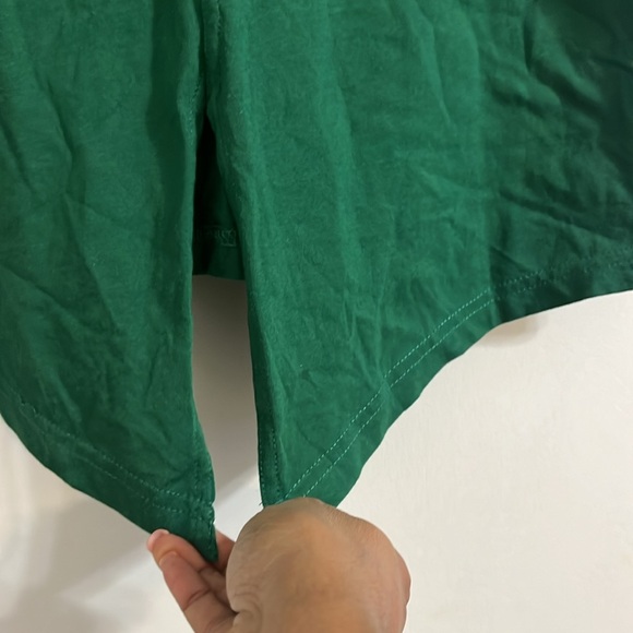 NFL Jets Girls Team Apparel V Neck T-Shirt size L (14) white green with sequin - Picture 6 of 9